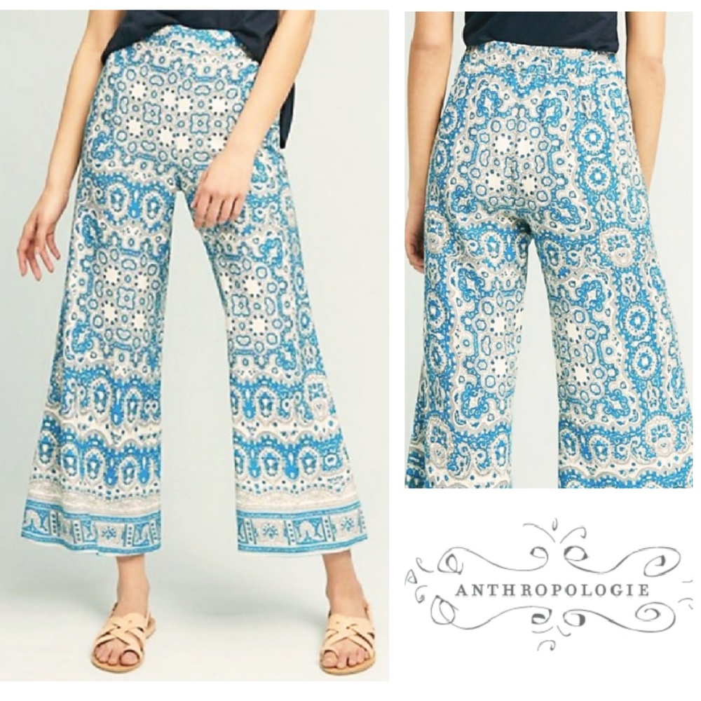 (Anthropologie) Feather Bone Talese HR Wide Legs 6